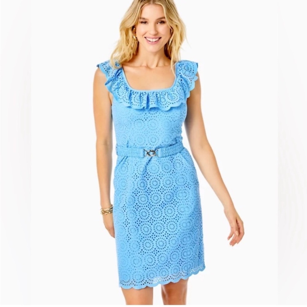 NWT Lilly Pulitzer Ryann Eyelet Shift Dress Size 0